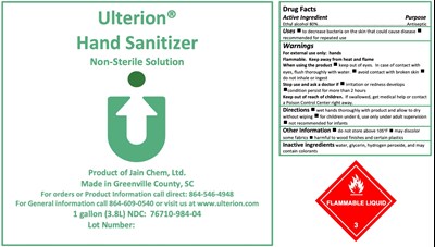 1-gallon Liquid Hand Sanitizer (Cpj Label)